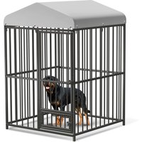 Heavy-Duty Outdoor Dog Kennel with Waterproof UV Cover Large Metal Enclosure for Dogs, Ducks, Chickens & Rabbits