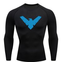 Summer Short Sleeve Compression Shirt Men Sports Top Running T Shirt Quick Dry Gym Workout Clothing Sun Protection Long Sleeve