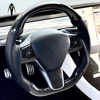 Model 3/Y Carbon Fiber Heating Steering Wheel for Tesla Model Y 3 Personalized Customized Competitive Racing Steering Wheel