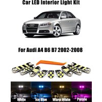 22Pcs Canbus LED Bulb Interior Dome Foot Door Light Kit For Audi A4 S4 RS4 B6 B7 Sedan Avant 2002 2003 2004 2005 2006 2007 2008