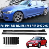For MINI R50 R52 R53 R56 R57 02-13 Car Side Skirt Splitters Extended Side Spoiler Sport Body Kit Bumper Lip Modified Parts 8Pcs