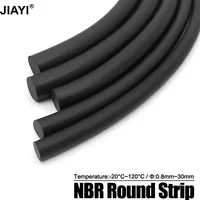 5/10 Metre Solid NBR Round Strip O-ring Rope Black NBR Rubber Gasket Diameter 0.8/1/1.5/1.8/2/3/3.5/4/5/6~60mm Resistant to Oil