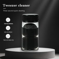 Reusable eyelash extension tweezers cleaning solution, portable tool cleaner, essential for eyelash technicians, gentle formula