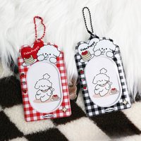 Cute 3 Inch Cartoon Dog Polaroid Photo PVC Card Holder Access Card Work ID Badge Holder Keychain Pendant