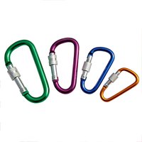 3~6pcs Carabiner Colorful Keychains Aluminum Alloy D-type Hooks Luggage Buckle Durable Key Accessories Outdoor Gadgets TMZ
