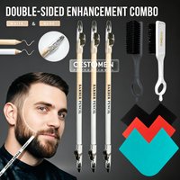 2/3PCS Professional Barber Shaping Tools Kit With Dual Side Hairline Pencil,Hair Brush And Precise Enhancing Beard Shaper Card