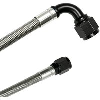 AN6 AN8 AN10 AN12 Crimp Fitting Stainless Steel Braid PTFE Pipe Oil Fuel Line Set Assembly Kit Universal Installed Cooling Tube