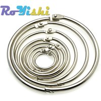 Loose Leaf Book Binder Hinge Snap O Ring Locking Keychain Metal Craft Parts