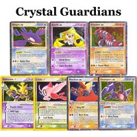 PKM TCG Crystal Guardians Holo Rare EX & Gold Star Cards Alakazam Blaziken Groudon Kyogre Swampert PTCG Trading Game Card Gifts