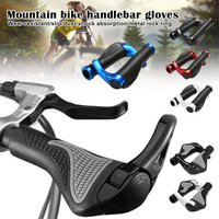 Bicycle Handlebar Grip Anti-Skid Lock-on Handle Cover Aluminum Alloy Rubber Grip Ergonomic Anti-Skid Lock-on Aluminum Alloy