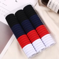 66pcs/lot Fashion Girls Children Solid Colors Plain Nylon Elastic Hair Bands Black White Candy Colors Rubber Bands Headwear