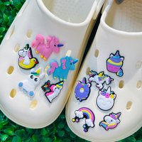 11-20pcs Unicorn Cartoon Shoe Charms PVC DIY Shoes Decoration Sandal Accessories Buckle for Kids Gifts
