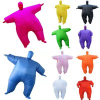 Adult Chubby Inflatable Clothing Inflatable Colorful Full Body Jumpsuit Funny White Salmon Mask Men's and Women's Clothing
