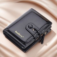 Women's Oiled Waxed Leather Wallet - Buckle Closure, Vertical Zipper Coin Pocket & 6 Card Slots (Heritage Design)