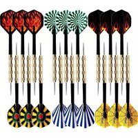 18 pcs of professional darts combination with steel tips durable and improved accuracy suitable for training and competition