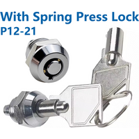 5/10 Sets 2 Position P12-21 Telescopic Cabinet Electronic Key Switch 12mm ON-OFF Lock Phone Security Power Switch