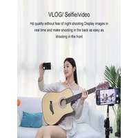 Rear camera synchronized with selfie monitoring capture Wireless magnetic phone mount Convenient connection