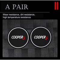 2Pcs Anti-Slip Water Cup Drink Mat Insert Coaster Pads Accessories For MINI Cooper S D F53 f54 F66 F55 F56 F60 R55 R56 R60