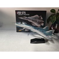 1/72 Scale SU57 Fighter Jet Model Russian Air Force Diecast Military Aircraft Toy For Collection Display Puzzle Building Block