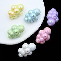 20x30mm UV Plated Cloud Shaped Acrylic Beads Loose Spacer Beads For Jewelry Making Needlework DIY Bracelet Key Chains Accessory