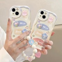 3D Rabbit Star Lanyard Phone Case For Samsung Galaxy A56 A55 A16 A06 A54 A53 A36 A34 A14 A32 A05 A72 A22 A73 A13 A26 5G cover