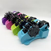 Multi-roll Cutting Semi-Automatic Tape Dispenser with Compartment Reusable Thermal Tape Dispenser Portable Multi-function
