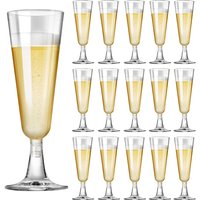 6PCS Disposable Cups Clear Plastic Champagne Flutes Bar Cups Toasting Glasses for Weddings Party Cocktail Cups