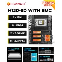 HUANANZHI H12D 8D AMD Motherboard with BMC Module Support AMD EPYC 7002 7003 Series CPU 8 Channel Memory Dual 2.5G Network IPMI image 3