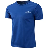 AliExpress NONE Best-selling men's T-shirt casual sports jacket for outdoor jogging and marathons, summer quick-drying, bicycle wear, polyester