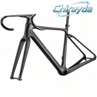 Chirayda 700C Carbon Gravel Bike Frameset Disc Brake BB386 49-58cm Sizes 22 Speed Cyclocross Frame
