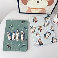 Cute Cat Shark Tablet Case for ipad pro10/11-Inch 2020/6th/7th /8th /Air 3rd/Air 4th/9th gen/Air 5th Gen 2022/Air 11