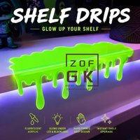 Shelf Drips – Glow-Up Your Setup Instantly, Fluorescent Dripping Shelf Decoration, Shelfs Drips Acrylic Shelf Decor