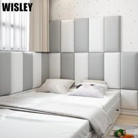 3D Anti-Collision Wall Padding for Kids Peel and Stick Headboard Self-Adhesive Panels for Bedroom Living Room Upholstered Wall