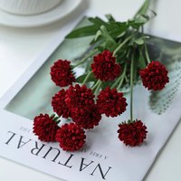 Artificial Silk Ball Chrysanthemum Flowers Home Room Table Vase Wedding Bridal Bouquet Holiday Yard Handmade DIY Decorative Gift