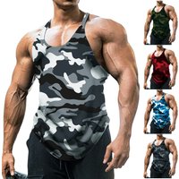 Men's Thin Camouflage Sleeveless Vintage Sports Fitness Training Vest image 4