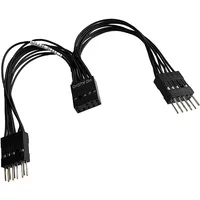 10CM Desktop Computer Motherboard Audio HD Extension Cable 9Pin Female To 2-Port Male Splitter Data Cord
