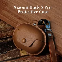 For Xiaomi Buds 5 Pro Xiaomi Buds 5 Shockproof Full Cover Soft Shell Bluetooth Earphones High Quality Leather Protective Case