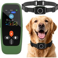 Wireless Dog Fence System, Electric Fence for Dogs 4-in-1 Dog Training Collar with Remote, Real-Time Status Display, for Outdoor