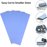 Soft Silicone Thermal Pads for M.2 2280 SSD NVMe Heatsinks, CPU, GPU & LED Cooling,70*20mm Multiple Combinations Easy Apply