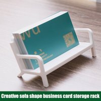 Creative Sofa Shaped Business Card Holder ABS Material Unique Desk Display for Living Room Study Office Use
