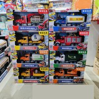 Various super large wooden transport engineering vehicles mixer truck model toys ABS material boy set toy vehicle