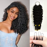 Burmese Hair Extensions Feather Hair Extension 100% Remy Human Hair Extensions Feather Wig Natural Color 50-200pcs/Lot HairUGo