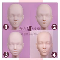 MENGF New Doll Bald Head DIY Makeup Practice Doll Blank Heads White Beige Brown Super White Coffee Skin 1/6 Doll Part FR IT Doll