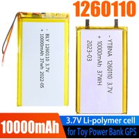 3.7V 10000mAh 1260110 Li-polymer Battery Lithium Polymer Rechargeable Batteries for Toy Power Bank GPS Laptop Camping Lights Diy