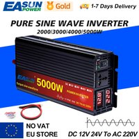 Inwerter 12V 220V 2000W 3000W 4000W 5000W 24V DC na 230V AC Czysta Falownica Przetwornica Napięcia 12 220 Samochodowy Mikro Inwerter
