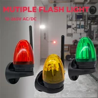 Garage Door Outdoor Alarm Lamp LED Flashing Warning Light AC/DC 12-265V Compatible with Gate Alarm Systems