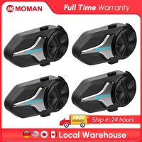 Moman Moto Bluetooth casque casque Interphone 1000mAh MOTO communicateur 2000m Interphone pour 24 coureurs IP65 étanche