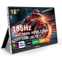 16-Zoll-144Hz-Portabelmonitor, 1920*1200 Auflösung, 100% sRGB, 300 cd/m² Helligkeit, geeignet für Laptops, Mobiltelefone