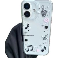 INS Music Note Album Cartoon Cute Kawaii Phone Case For iPhone 17 16 E 15 14 13 12 11 Pro X Max 7 8 Plus Y2K Creative Cover 