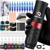 DQFART Wireless Tattoo Kit Tattoo Machine 4 Hours Working 8V/6300rpm Tattoo Pen Tattoo Supplies Tattoo Accessories